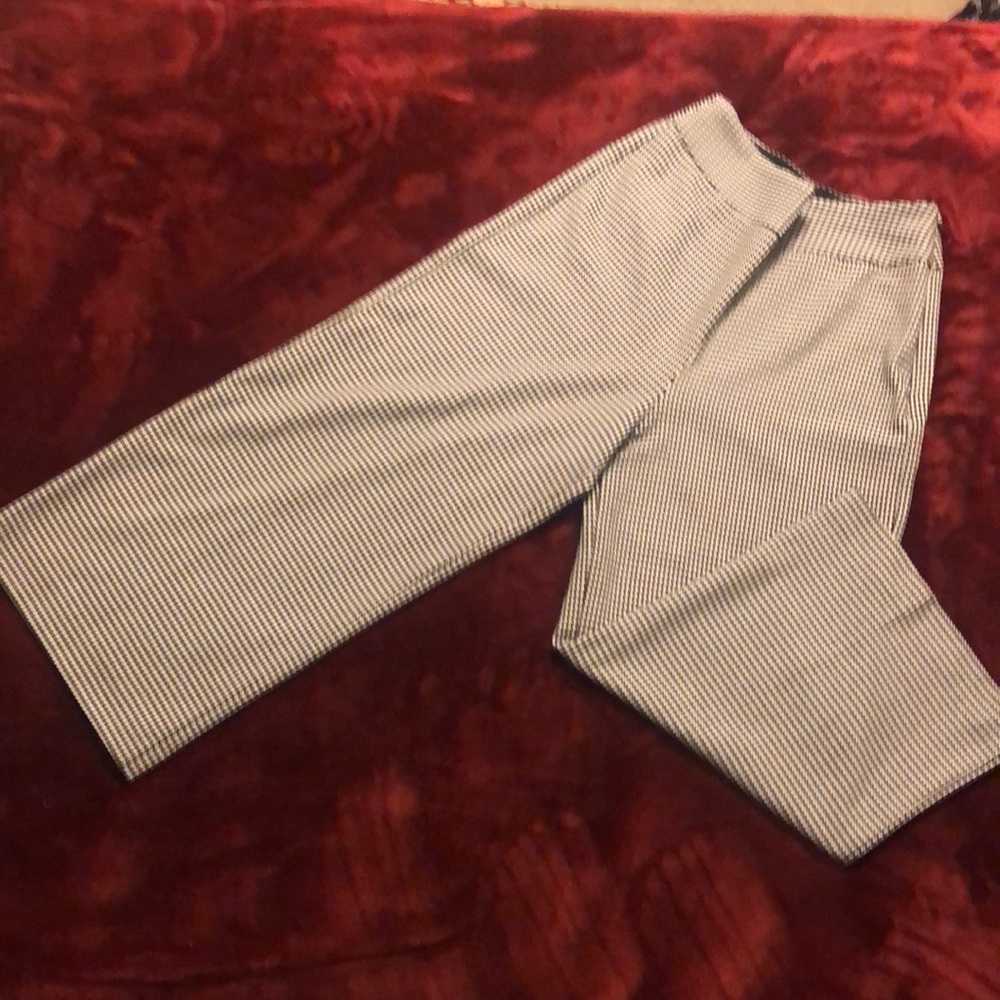 Express Textured Houndstooth Columnist Slime Pants - image 3